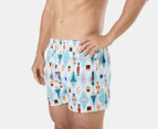 Mitch Dowd Men's Nutcracker Cotton Boxer Shorts - Blue