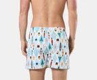 Mitch Dowd Men's Nutcracker Cotton Boxer Shorts - Blue