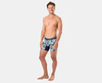 Mitch Dowd Men's Recycled Polyester Comfort Trunks 3-Pack - Green/Navy/Great Wave