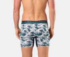 Mitch Dowd Men's Recycled Polyester Comfort Trunks 3-Pack - Green/Navy/Great Wave