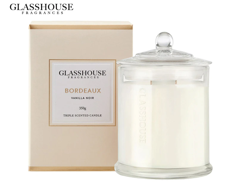 Glasshouse Bordeaux Vanilla Noir 350g Triple Scented Candle