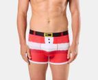 Mitch Dowd Men's Santa Pants Cotton Trunks & Santa Hat - Red