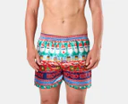 Mitch Dowd Men's Ugly Ho Ho Ho Satin Boxer Shorts & Santa Hat - Multi