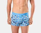 Mitch Dowd Men's Doggone Blues Cotton Trunks 3-Pack - Blue/Light Blue/Black