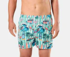 Mitch Dowd Men's Surfin' Palms Cotton Boxers 3-Pack - Green/Multi