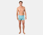 Mitch Dowd Men's Doggone Blues Cotton Trunks 3-Pack - Blue/Light Blue/Black