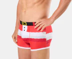 Mitch Dowd Men's Santa Pants Cotton Trunks & Santa Hat - Red