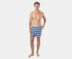 Mitch Dowd Men's Great White Pork Cotton Boxers 3-Pack - Blue/Multi