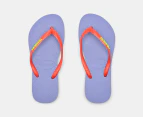 Havaianas Kids' Slim Logo Pop Thongs - Lilac Breeze