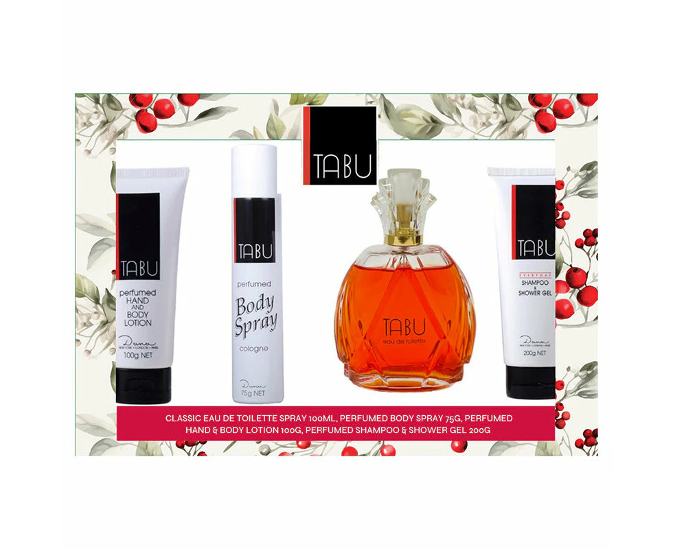 Tabu Classic 100ml 4 Piece Gift Set