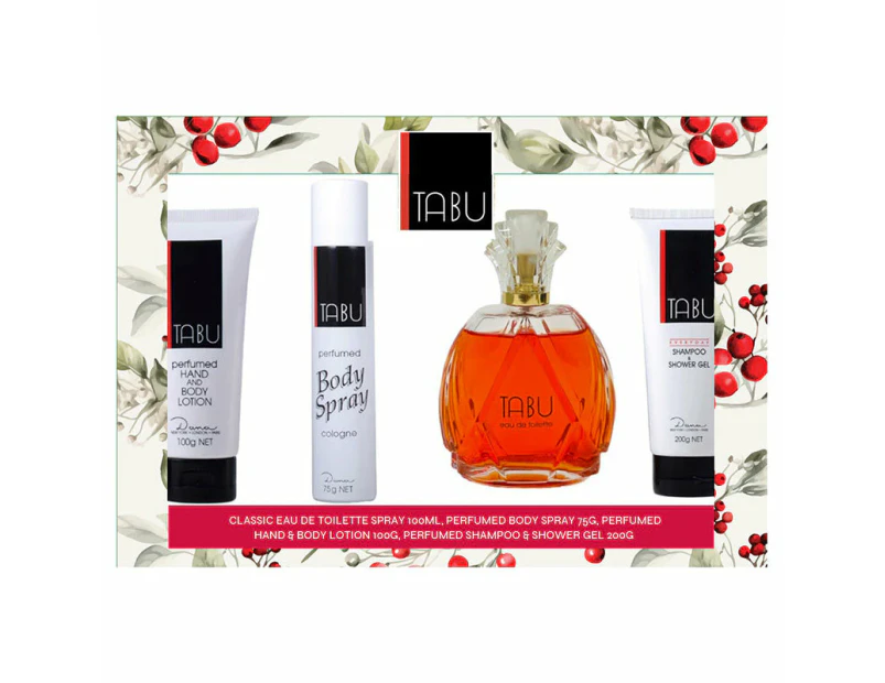 Tabu Classic 100ml 4 Piece Gift Set