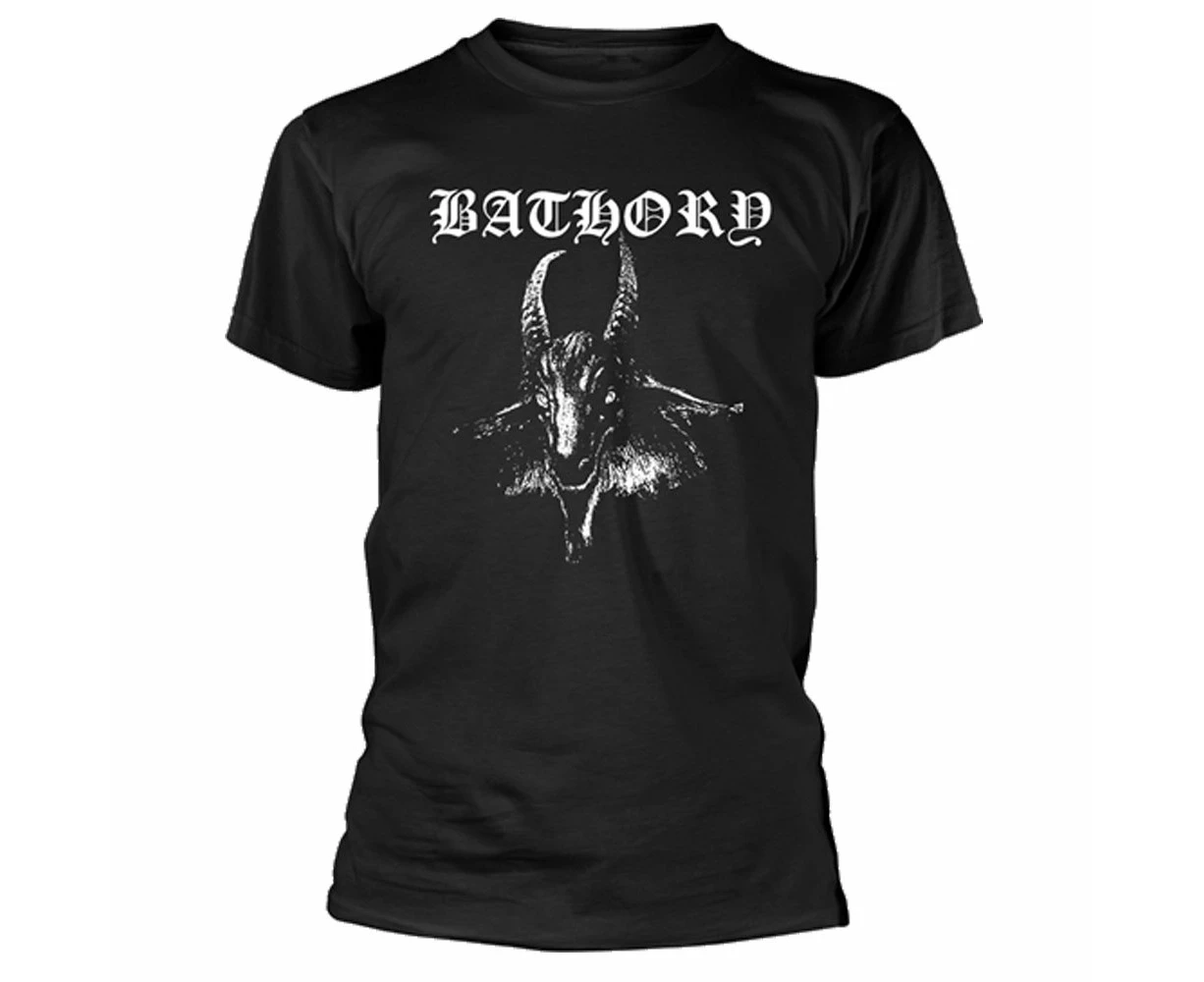 Bathory T Shirt Goat Band Logo Album Tracks Official Mens - Black