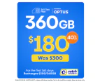 Catch Connect 365 Day Mobile Plan - 360GB