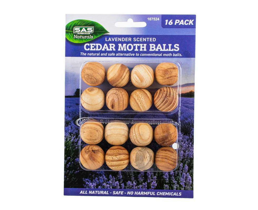 32x Natural Cedar Moth Balls Lavender Scented Non-Toxic Wardrobe Drawer Clothes