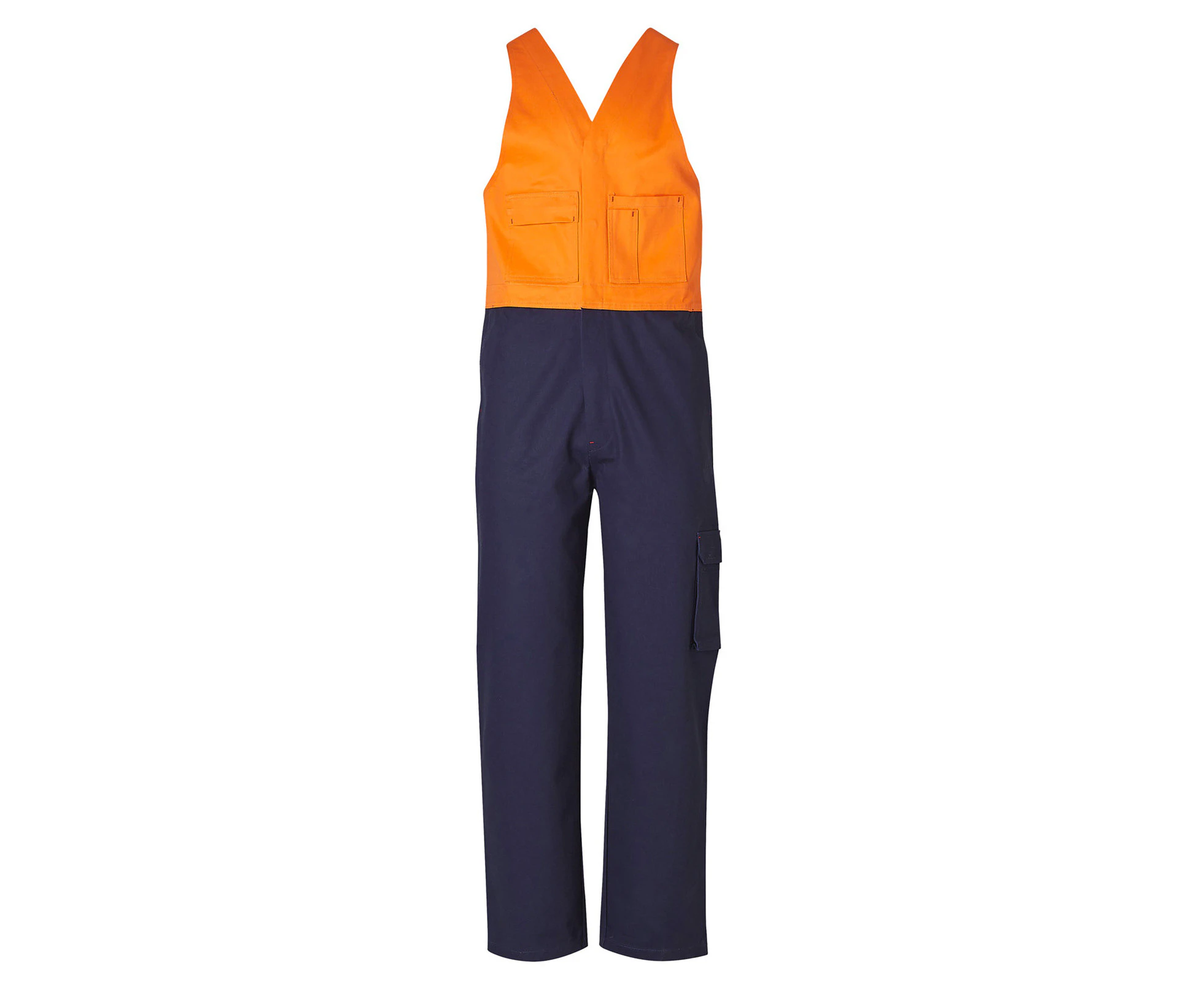 ISSAC | High Visibility Action Back Work Safety Overalls - Orange+Navy