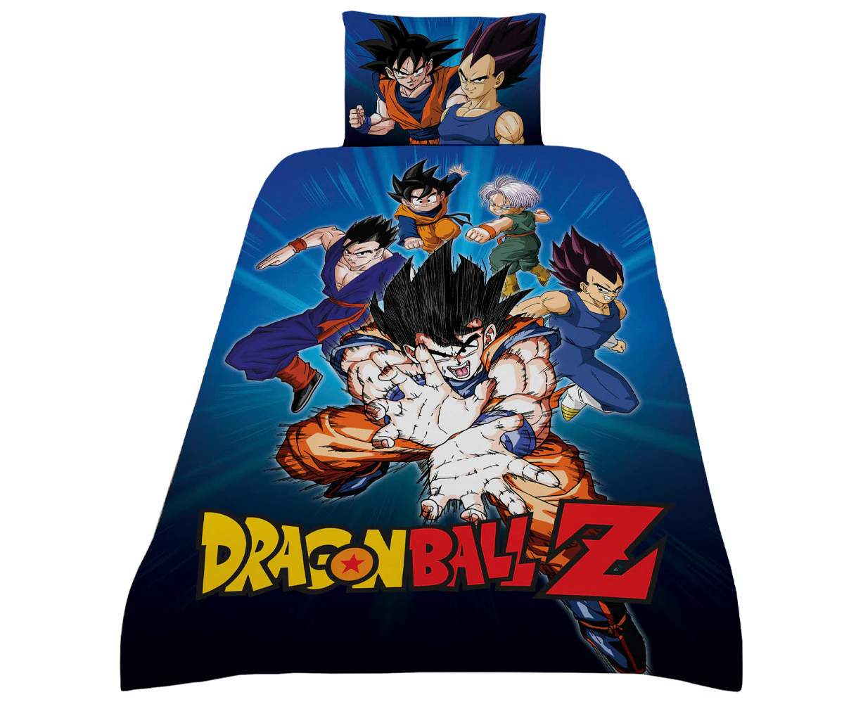 Dragon Ball Z Duvet Cover Set (Blue/Red) - TA12491