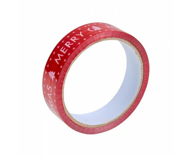 Eurowrap Printed Christmas Gift Tape (Red/White) - SG36851