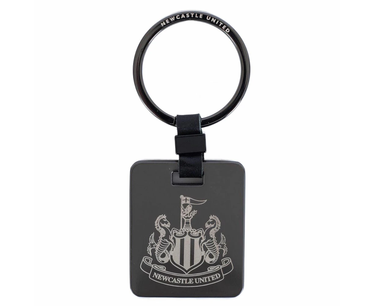 Newcastle United FC Leather Keyring (Black/White/Blue/Gold) - TA12320