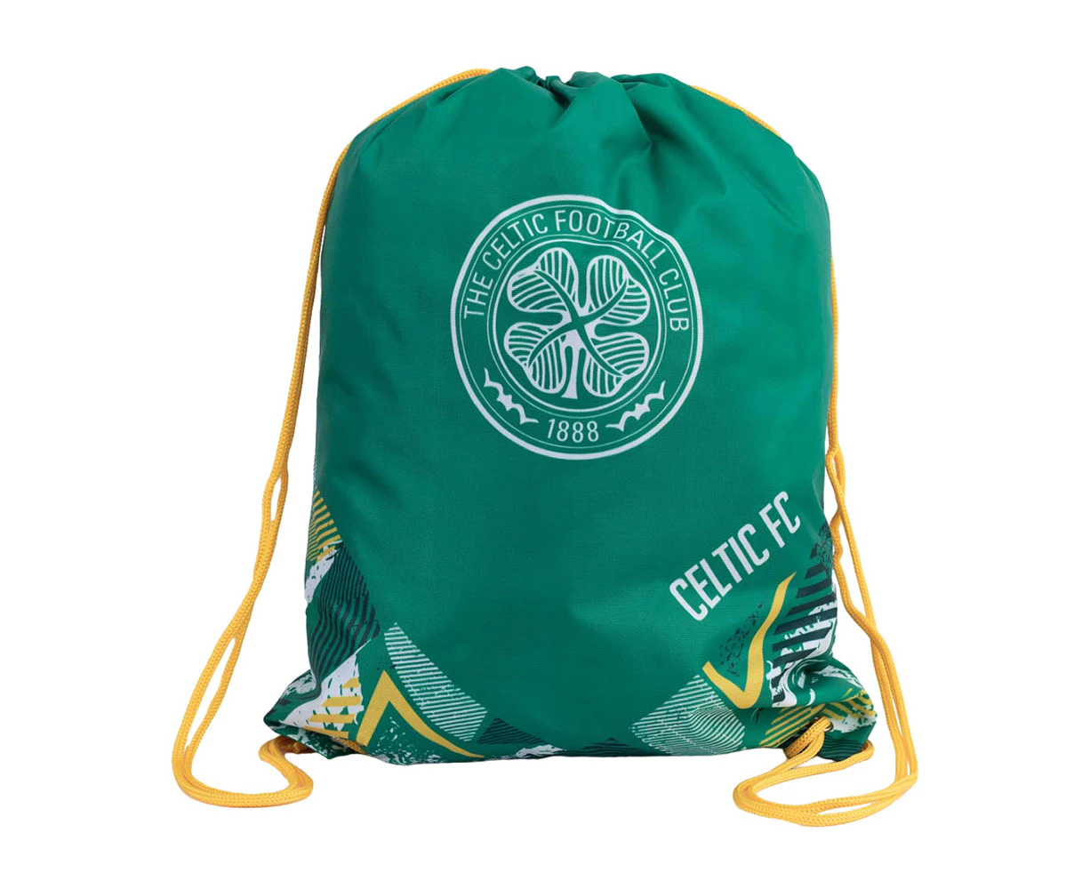 Celtic FC Vector Drawstring Bag (Green/Yellow/White) - TA12571