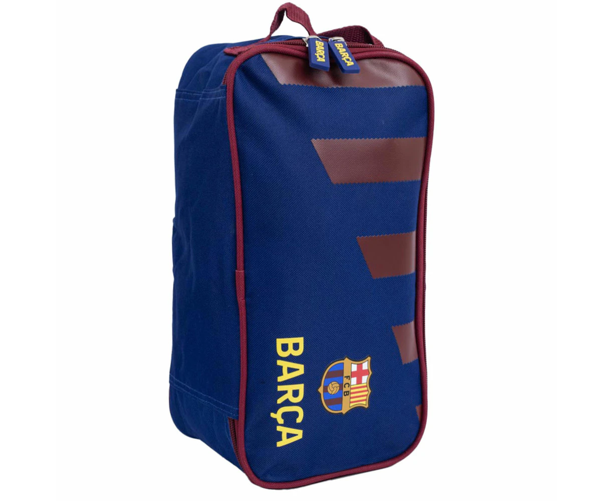 FC Barcelona Stripe Boot Bag (Burgundy/Navy Blue) - TA12534