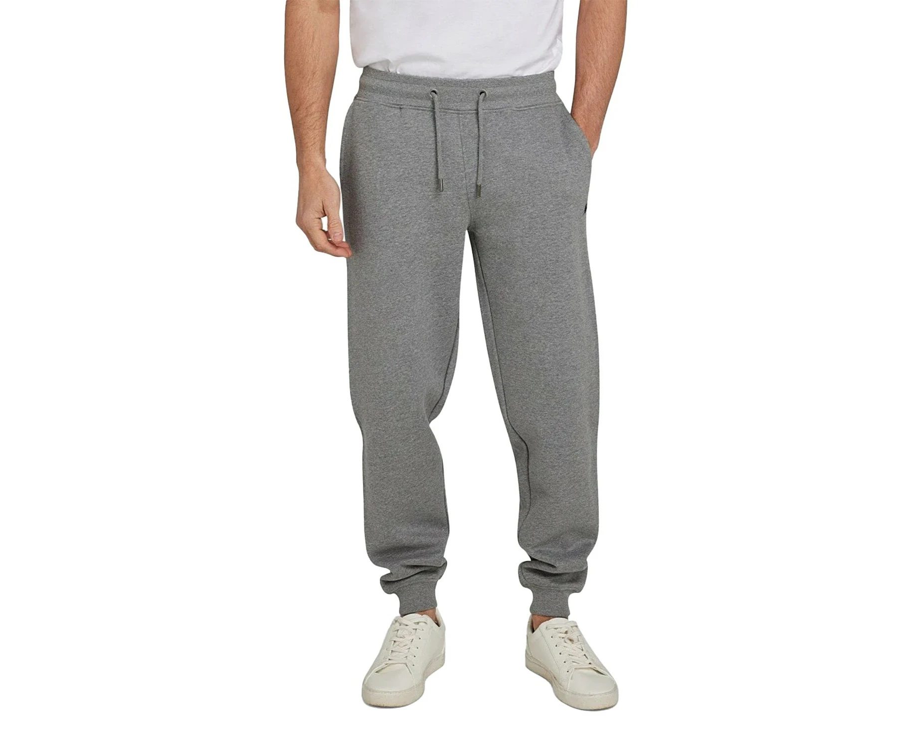 Raging Bull Mens Cuffed Jogging Bottoms (Grey Marl) - RB142