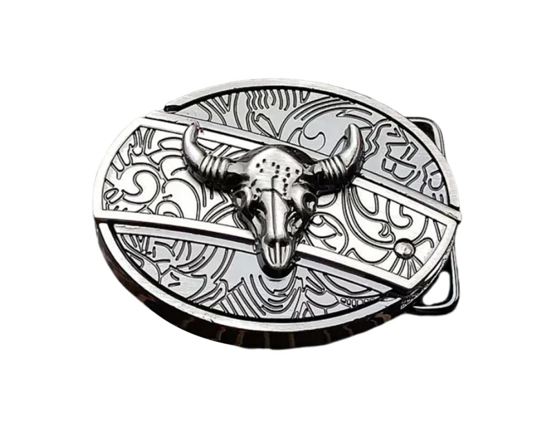 Western Engraving Belt Buckle Fits 1.5"(38-40mm) Wide Strap Howard Buckle - Tau Knife Buckle