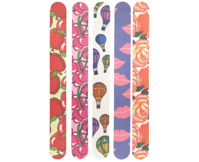 Sofeel Nail Files Assorted Patterns Straight 1.9 x 17.8cm 50 Pack