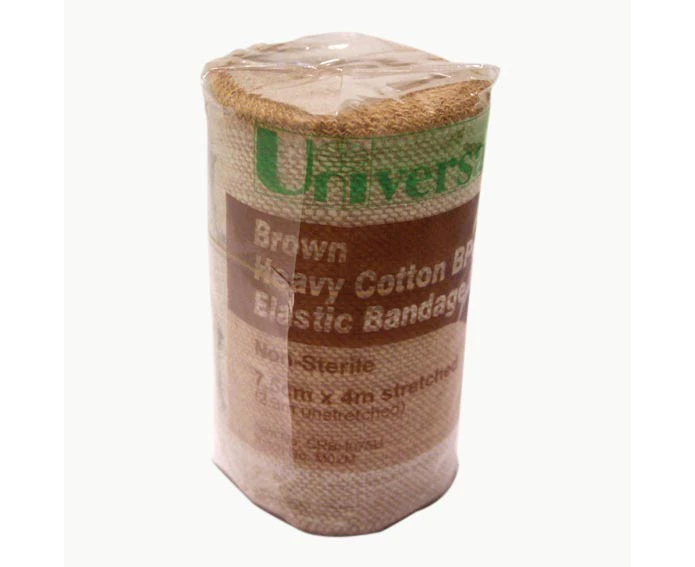 Universal Crepe Bandage Heavyweight 7.5cm x 2.3m Unstretched 4.5m Stretched Smooth Brown