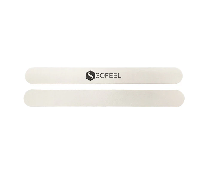 Sofeel White Biodegradable Wood File 120/240 Grit Straight 1.9 x 17.8cm