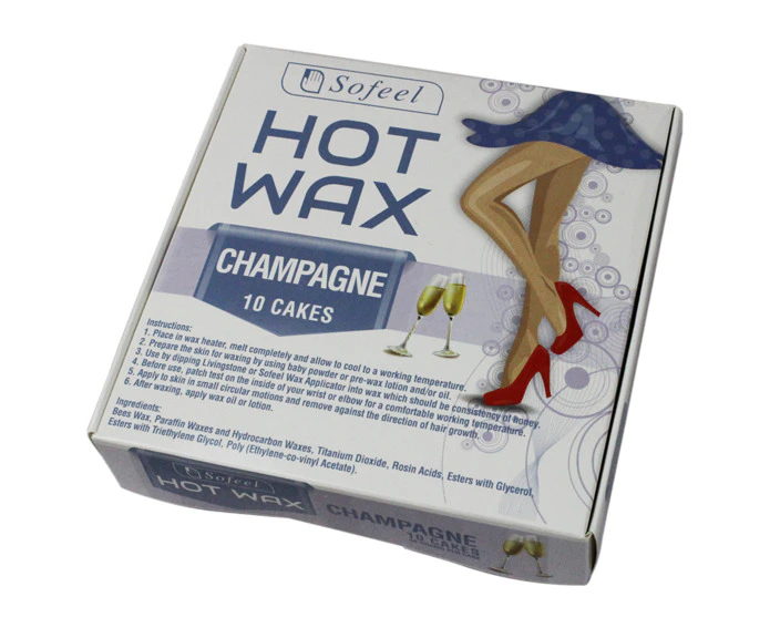 Sofeel Hot Wax Champagne Scent 10 Cakes of 50g 500g Box