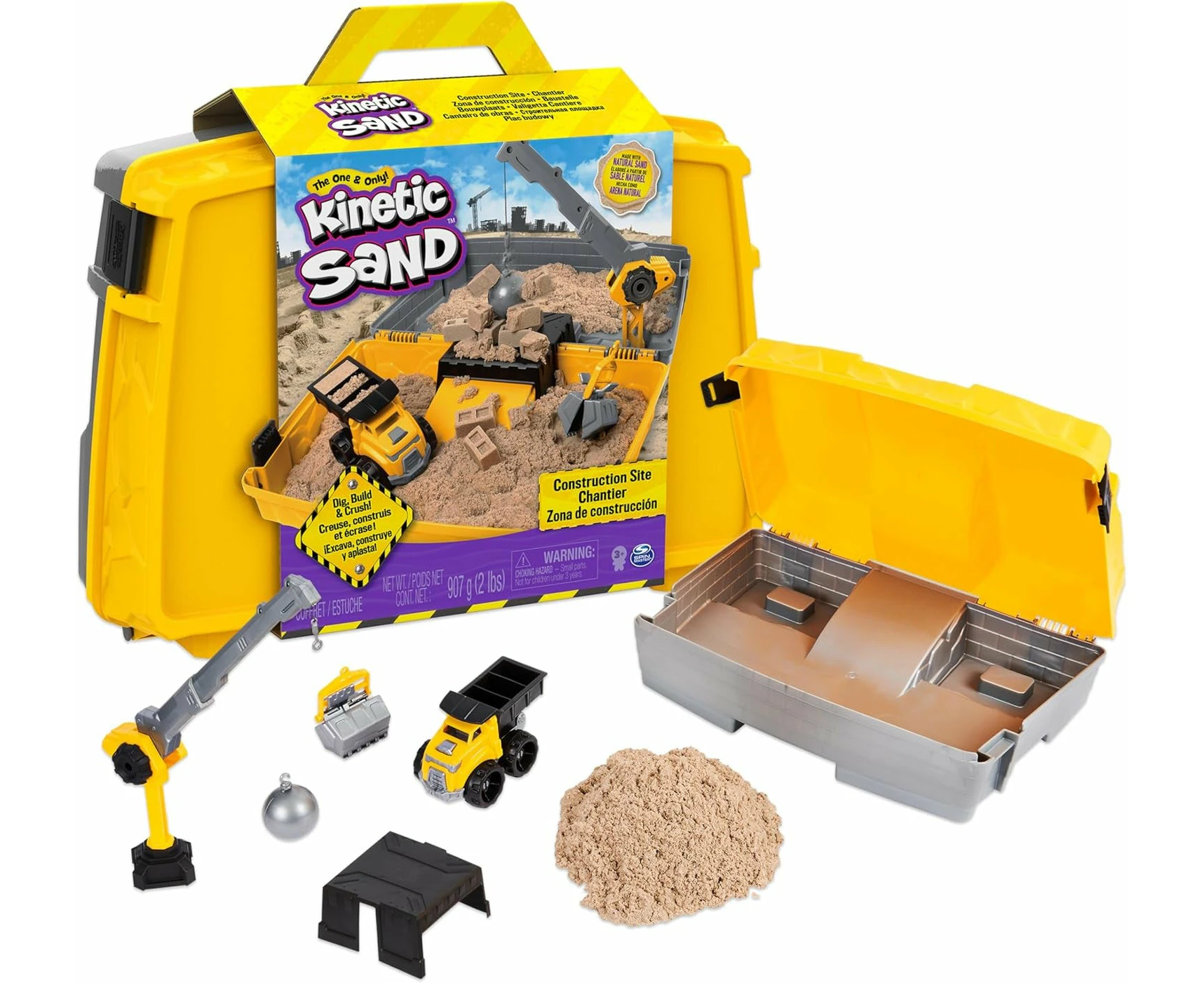 Kinetic Sand Construction Site Folding Sandbox Playset