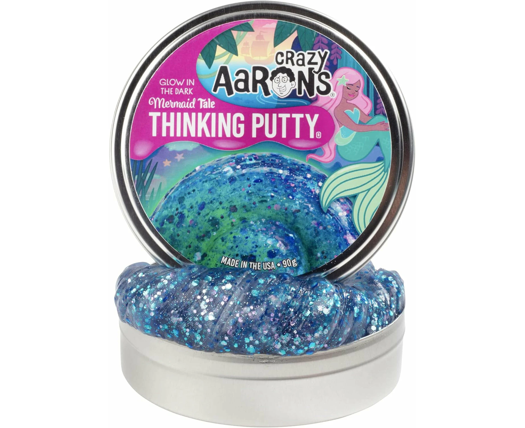 Crazy Aaron&#39;s Putty Mermaid Tale Glowbrights Thinking Putty