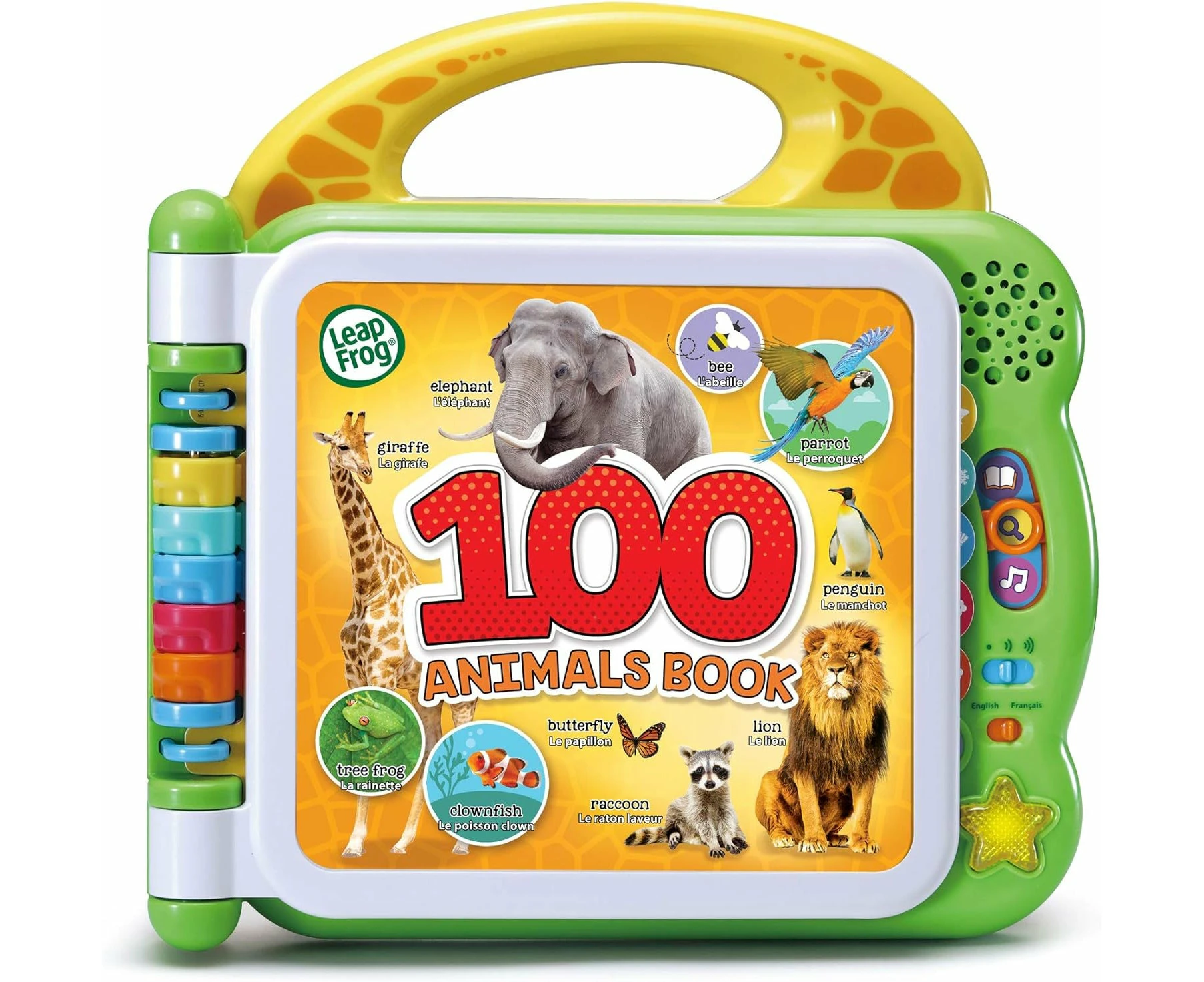 LeapFrog 100 Words Animals Book: English&French - Interactive Educational Animals Book for Kids, billingual Book- 609543, Multicolor