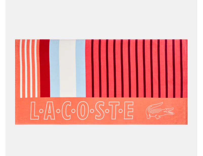 Lacoste Sporty Stripes Beach Towel - Warm