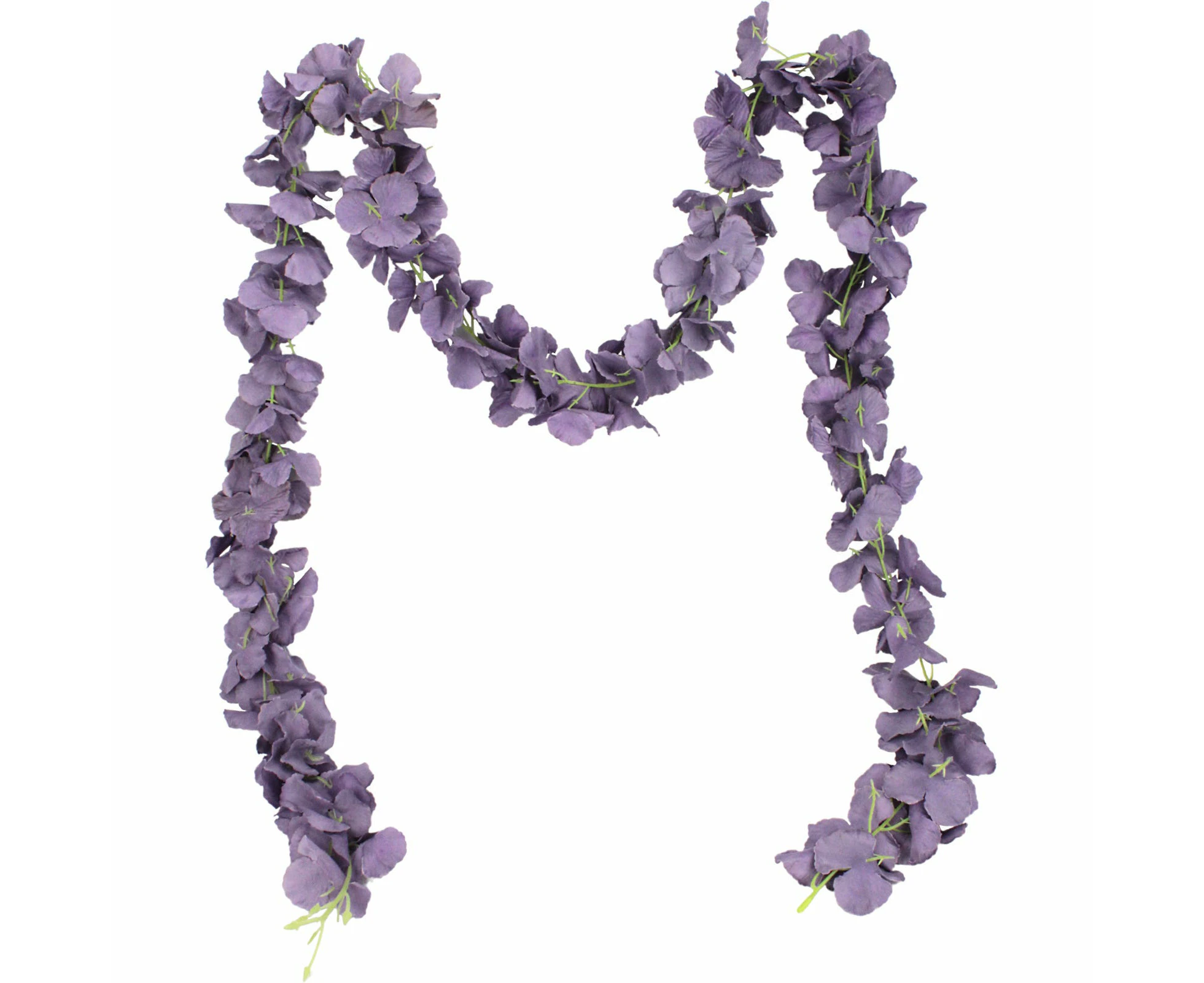 Artificial Dusty Purple Hibiscus Petal Garland 2m