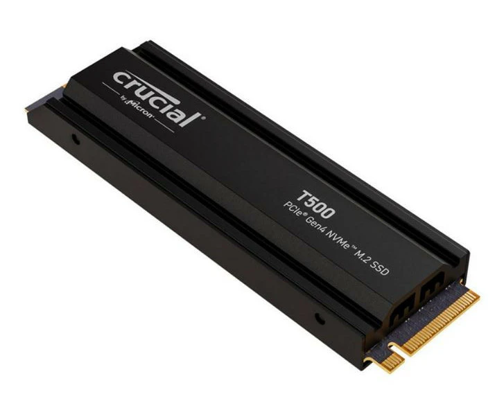 Crucial T500 4TB Gen4 NVMe SSD Heatsink - 7400 7000 MB s R W 2400TBW 1440K IOPs 1.5M hrs MTTF Acronis True Image Adobe Creative Cloud PS5 ~MZ-V8P2T0CW