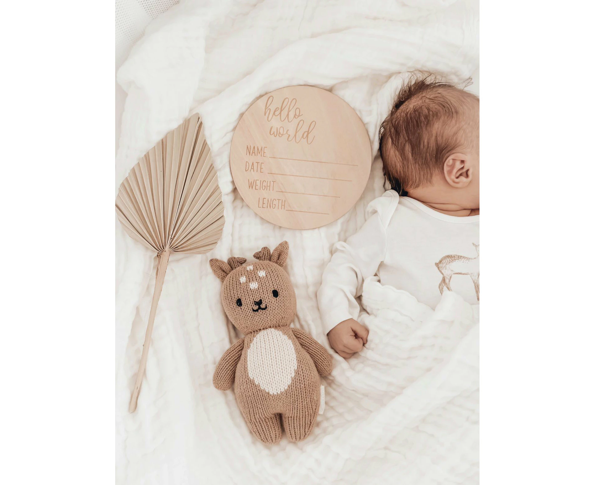 Henry & Flo |'Hello World' Birth Announcement Plaque