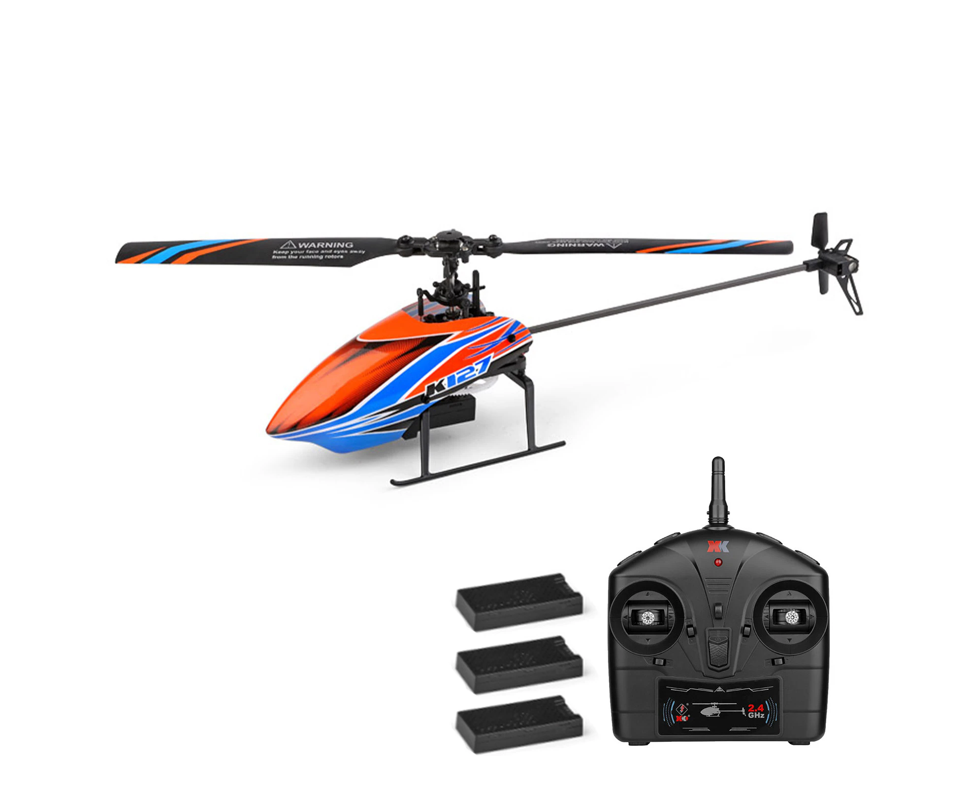 WLtoys XKS K127 RC Helicopter Remote Control Helicopter for Beginners 6-axis Gyro Single Blade RC Aircraft RC Plane Fixed Height 4CH RTF