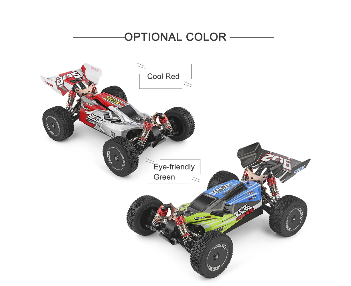 Wltoys XKS 144001 RC Car 60km/h High Speed 1/14 2.4GHz RC Buggy 4WD Racing Off-Road Drift Car RTR