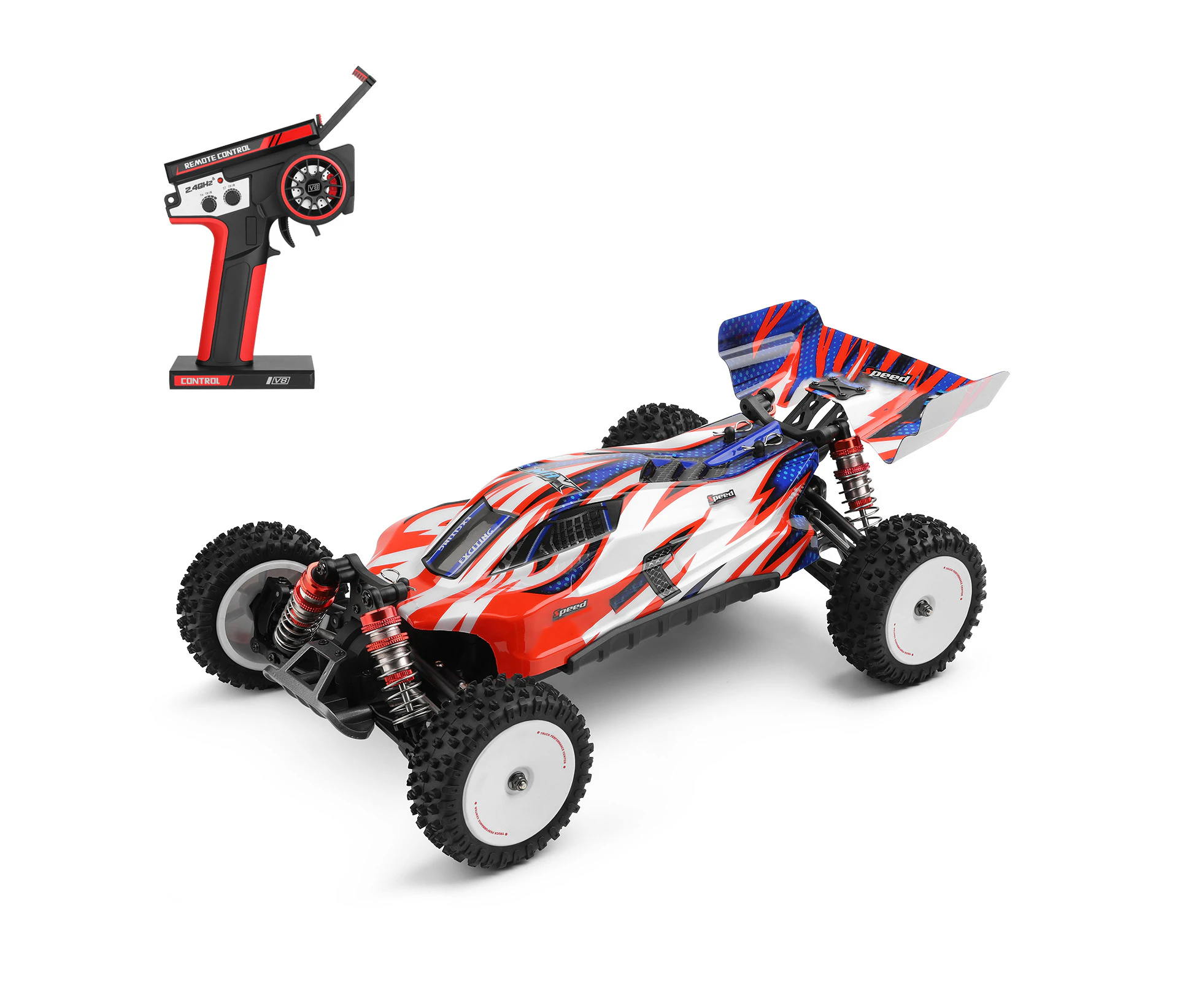 WLtoys 124008 Remote Control Car 1/12 2.4GHz 60KM/H High Speed Off Road Car Brushless 4WD Vehicle 11.1V 2000mAh Gifts for Kids