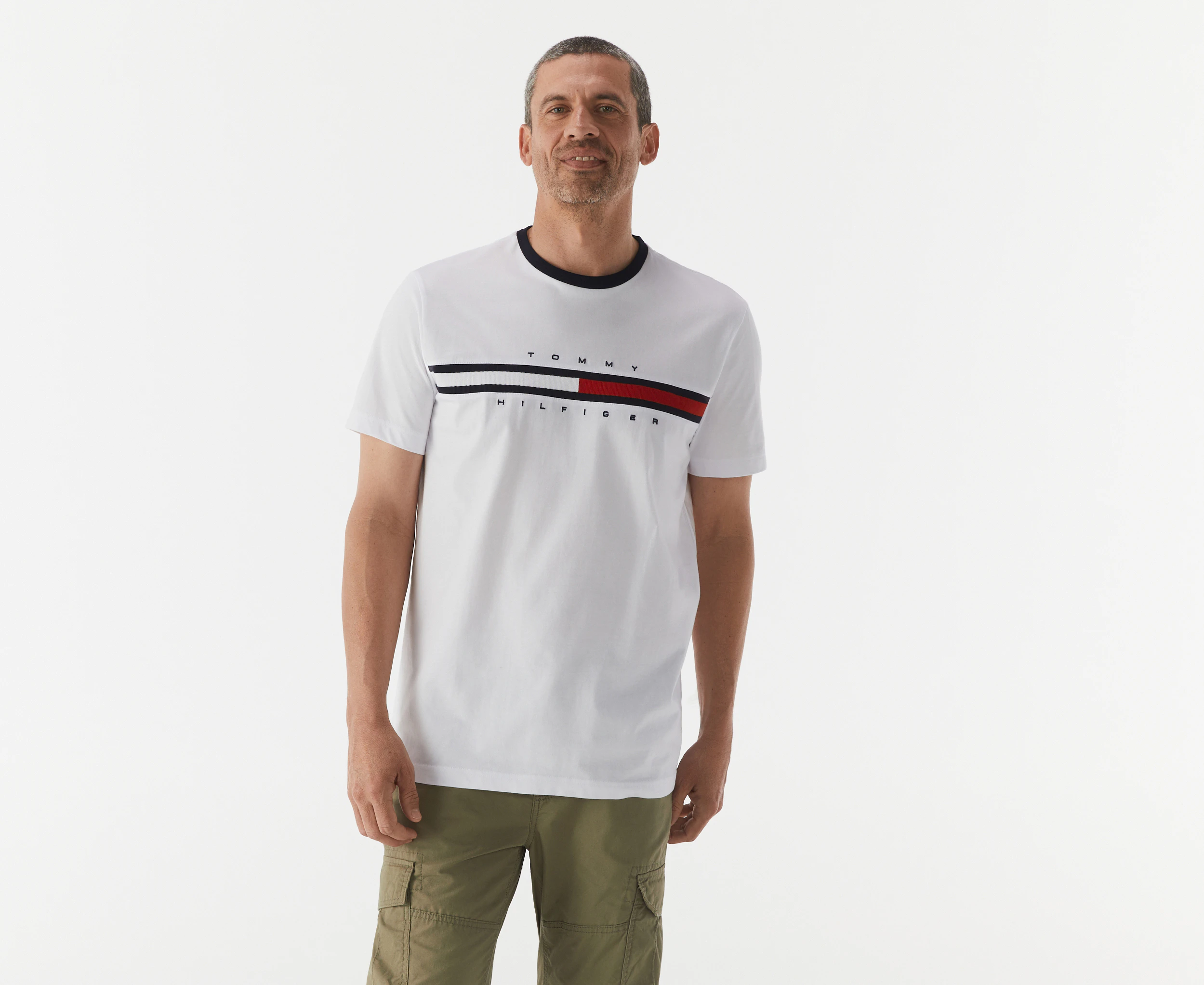 Tommy Hilfiger Men's Tino Tee / T-Shirt / Tshirt - Optic White