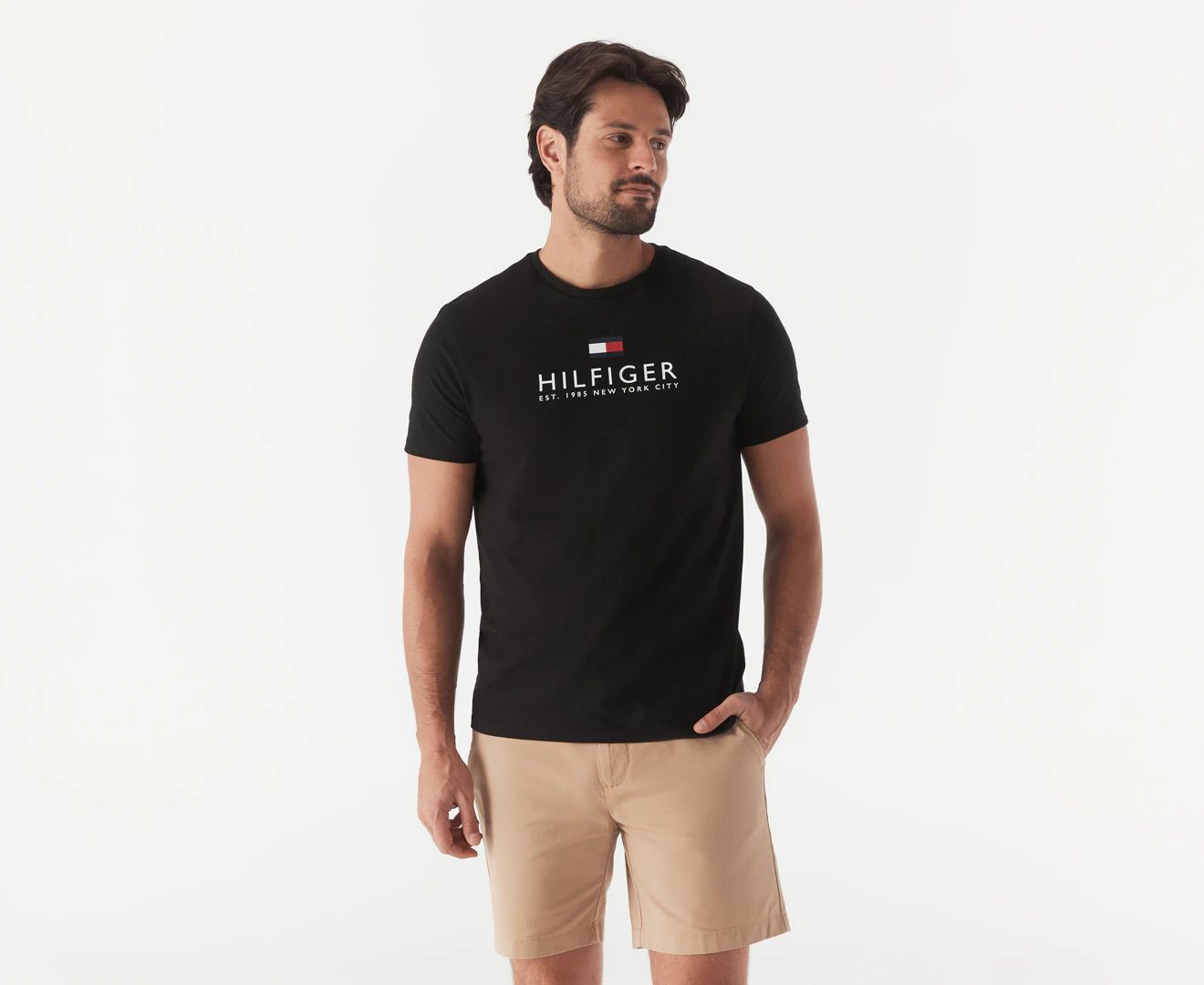 Tommy Hilfiger Men's Nathan Tee / T-Shirt / Tshirt - Dark Sable