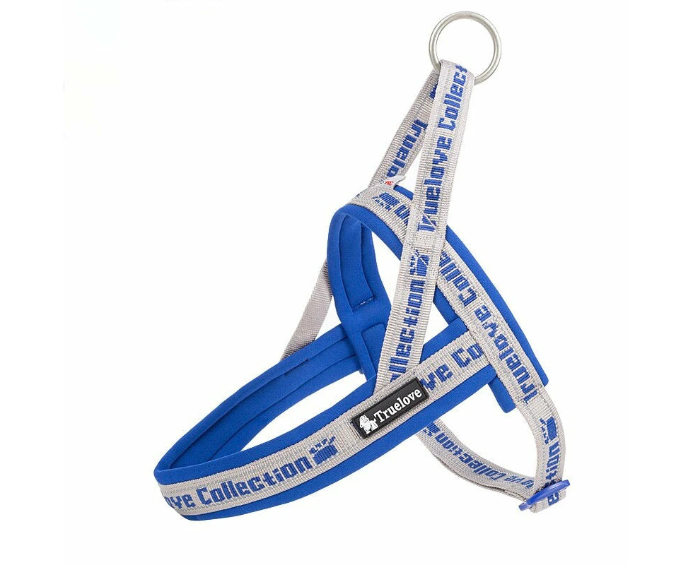 Neoprene Padded No Pull Dog Harness - Blue