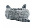 Cozy Fuzzy Plush Calming Dog Bed - Gray