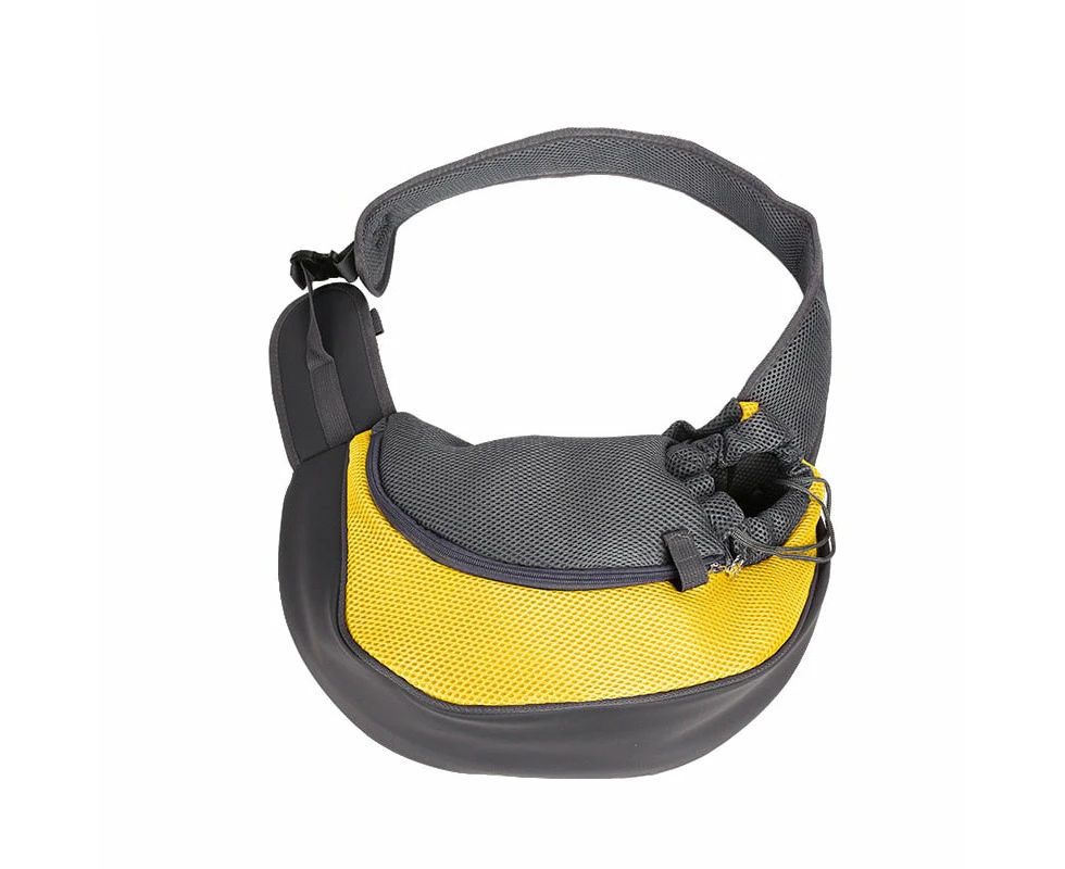 Adjustable Strap Pocket Pet Sling Bag - Yellow