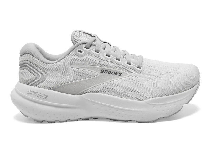 Brooks Men's Glycerin 21 Running Shoes - White/White/Grey