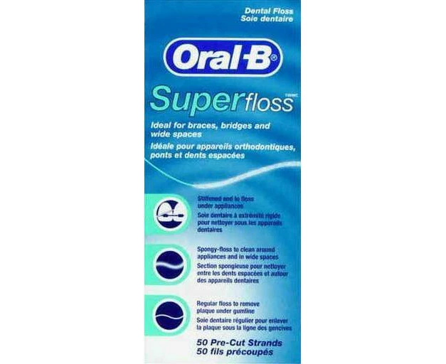 Oral-B Super Floss Dental 50 strands Pre-cut x 6 pack