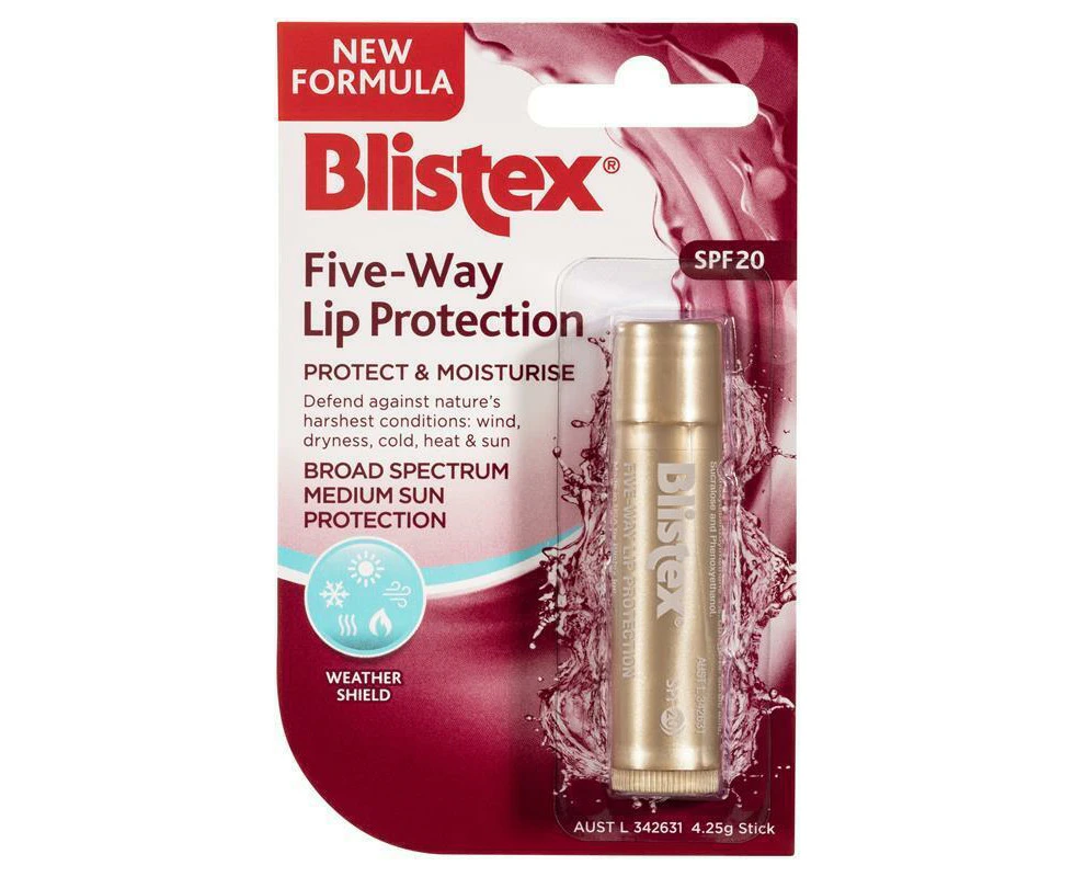 Blistex Lip Balm Five-way Lip Protection SPF20 4.25g x 6 pack