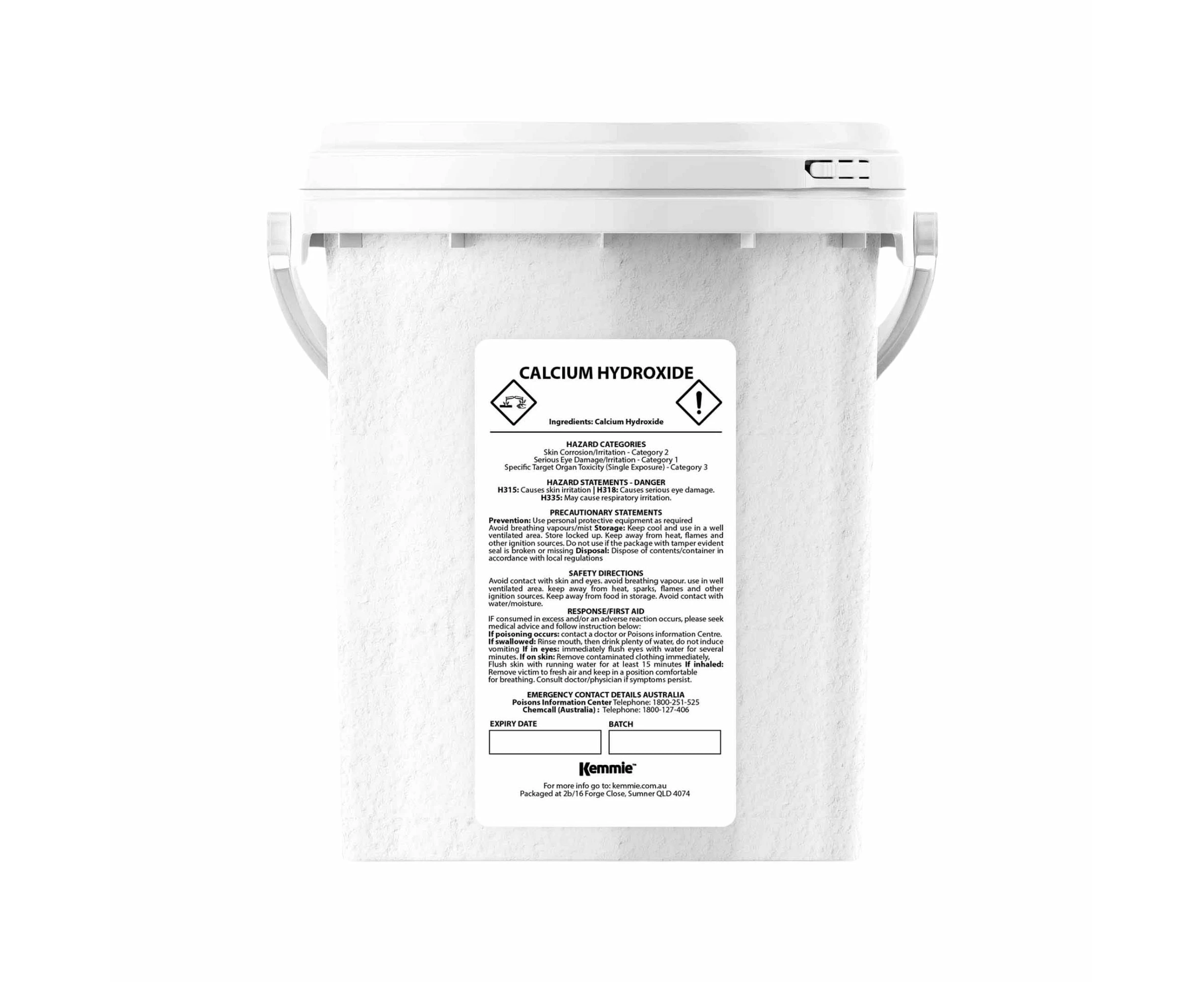 Food Grade Calcium Hydroxide Powder Tubs - FCC Hydrated Slaked Pickling Bulk