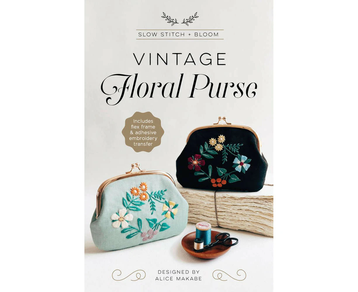 Zakka Vintage Floral Purse Pattern With Clasp Bag Making Sewing Craft DIY